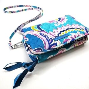 Vera Bradley Waikiki Paisley Convertible Crossbody Wallet Bag Purse 3 Sections